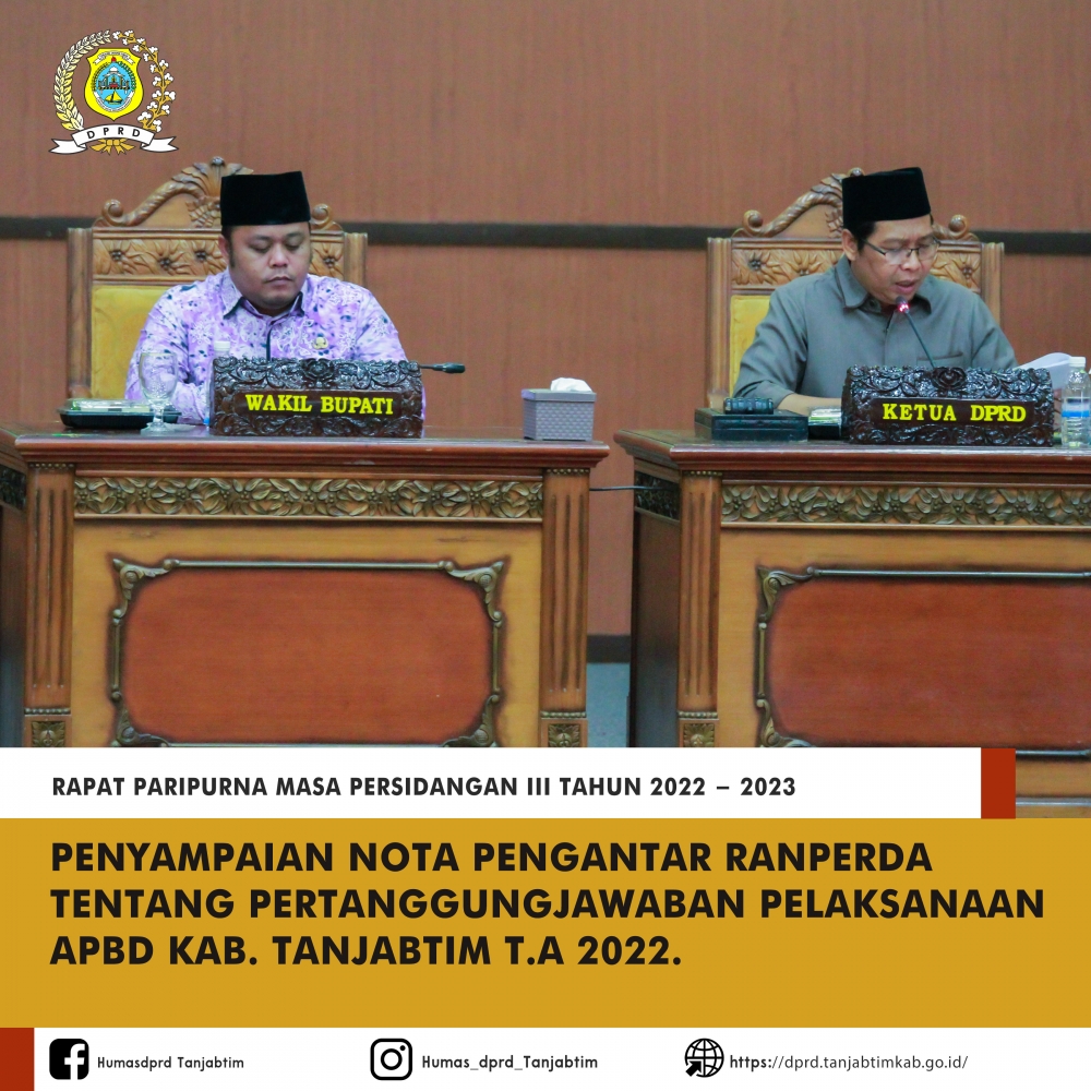 RAPAT PARIPURNA MASA PERSIDANGAN III TAHUN 2021 - 2022 